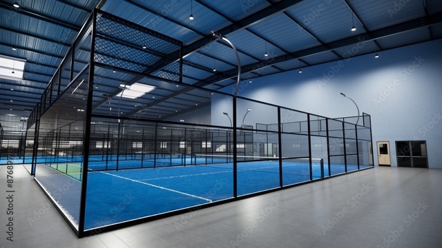 Indoor padel courts prepared for commercial and private project planning